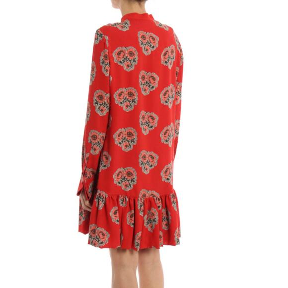 Alexander Mcqueen Poppy print silk flounced dress - Picture 2 of 7